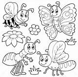 Colorat Pentru Planse Insecte Copii Fise Fluturi Gradinita Desene Fluturasi Colorate Fluturas Albine Buburuze sketch template