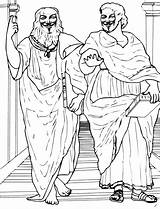 Plato Aristotle Coloring Limn sketch template