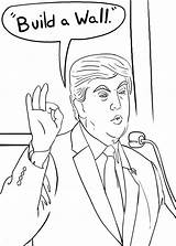 Trump Coloring Donald Pages Wall Kids Colouring Sheet Color Sheets Printable Political Gta Book Build Trumps Cartoon Presidency Getcolorings Coloringpagesfortoddlers sketch template