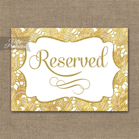reserved printable sign