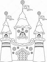 Chateau Reine Neiges Enfants sketch template
