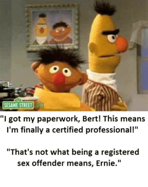 Sesame Street I Got My Paperwork Bert This Means I M Finally A