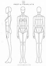 Fashion Figure Body Template Woman Templates Drawing Printable Illustration Salvo Modelo sketch template