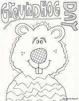 Groundhog Coloring Alley sketch template