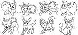 Eevee Evolutions Evoli Coloriage Pikachu Mega Imprimer Colorier Pokmon Coloriages sketch template