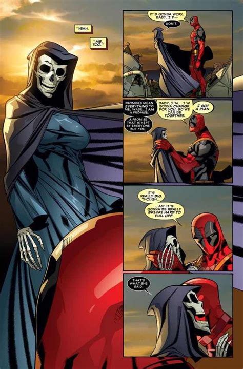 so deadpool banged death in the comics 9gag