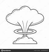 Explosion Nuclear Drawing Getdrawings Vector sketch template
