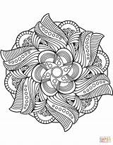 Mandala Coloring Pages Flower sketch template