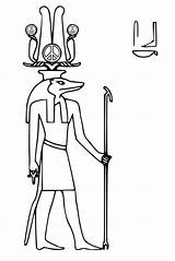 Sobek Egyptian God Clipart Hieroglyph Ancient Gods Egypt Svg Clip Religion Transparent Graphics Hieroglyphs Peace Vector Background Deities Cliparts Symbol sketch template