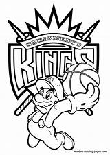 Coloring Pages Sacramento Kings Nba Mario Super Print Browser Window sketch template