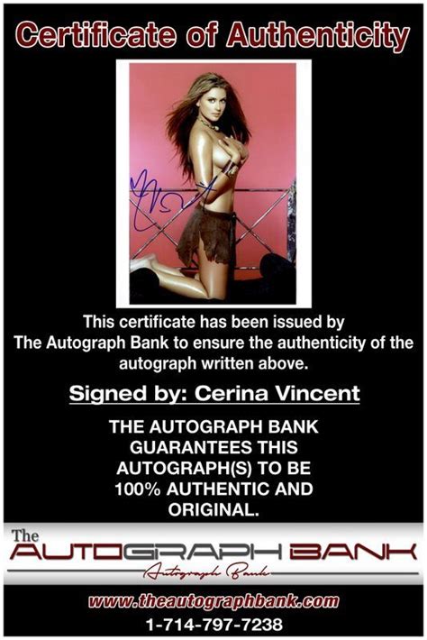 cerina vincent signed authentic 8x10 free ship the