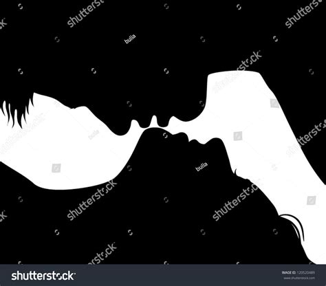 silhouette kissing couple vector stock vector 120520489 shutterstock