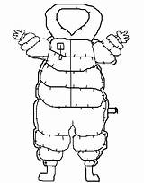 Snowsuit Inflatable sketch template