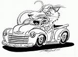 Rat Rod Coloring Cars Hot Cartoon Fink Pages Drawings Clipart Car Rods Deviantart Drawing Truck Chevy Cliparts Adult Hotrod Clip sketch template