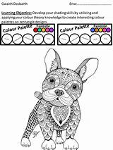 Shading Colour Worksheet sketch template