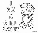 Scout Coloring Girl Pages Daisy Scouts Printable Kids Am Sheets Cool2bkids Cookie Junior Girls sketch template