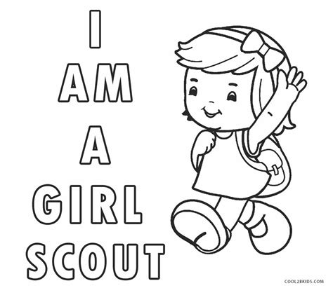 printable girl scout coloring pages  kids