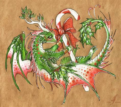 year dragon  alviaalcedo  deviantart christmas dragon dragon