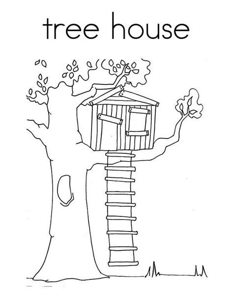 treehouse coloring page  kids color luna