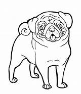 Pug Coloring Pages Funny Face Dog Cute Color Para Print Colouring Faces Pugs Printables Desenhos Online Adult Getcolorings Baby Sheets sketch template