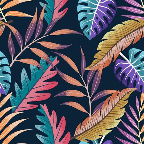 tropical seamless pattern  vector art  vecteezy
