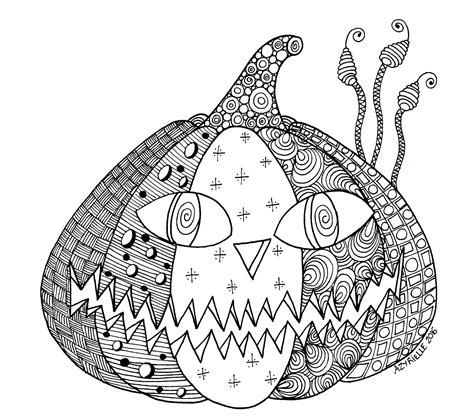hallowen pumpkin halloween adult coloring pages