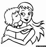 Coloring Pages Kiss Kids Online Mother Special Mothers Color Getcolorings sketch template