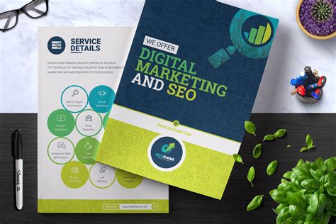 seo digital marketing brochure brochure templates creative market