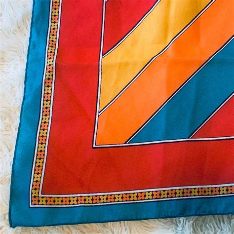 vintage retro red teal orange yellow bold colored striped etsy