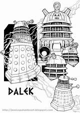 Dalek Coloring Study Character Drawing Pages Who Getdrawings Deviantart sketch template