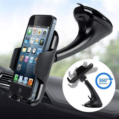 car phone mount holder  car dashboard windshield cell phone cradle  suction cup