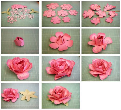bits  paper  layered rose  penstemon paper flowers