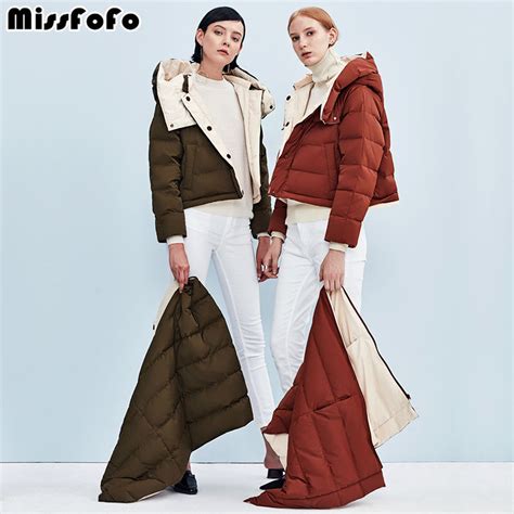 missfofo 2017 winter new down detachable jackets brand long women down
