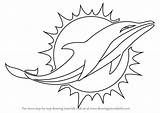 Dolphins Miami Logo Draw Coloring Drawing Nfl Pages Dolphin Sketch Step Printable Football Stencils Team Drawingtutorials101 Print Adult Kids Sketches sketch template
