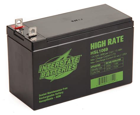interstate batteries generac generator replacement battery   nut  bolt terminals