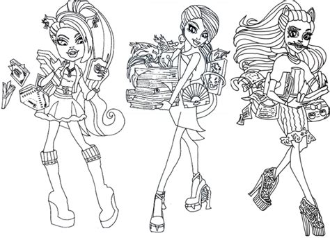 monster high coloring page collection bestappsforkidscom