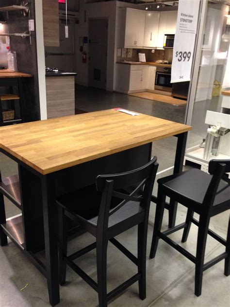 ikea stenstorp kitchen island dark oak - back kitchen