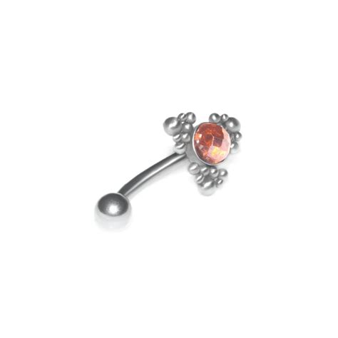 eyebrow curved barbell  cz stone pnssh buy