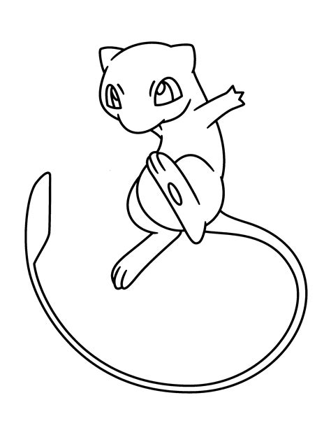 mew coloring pages  educative printable