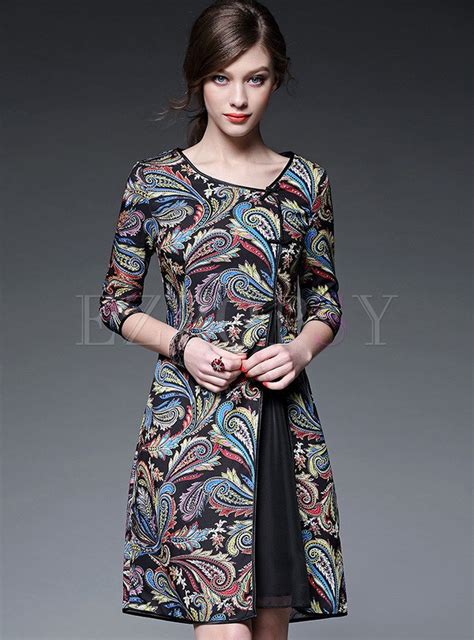 vintage print patch dress model dress batik batik dress modern patch dress