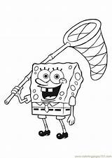 Coloring Sponge Sea Spongebob Pages Template sketch template