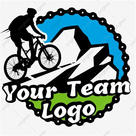 mountain bike logo logo man sport png  vector  transparent