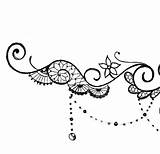 Hibiscus Lace Garter sketch template
