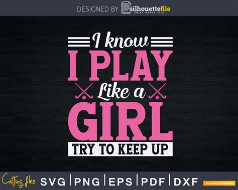 play   girl     hockey player svg png dxf files