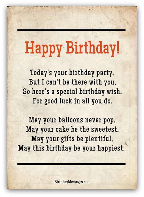 happy birthday poems page