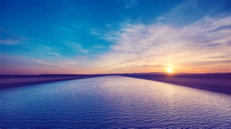 sunset water  hd nature  wallpapers images backgrounds
