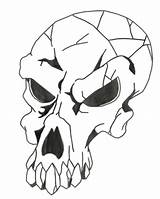 Caveiras Caveira Colorir Coloringcity Skull sketch template