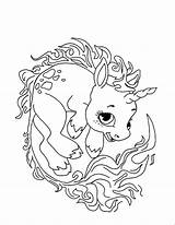 Coloring Unicorn Pages Adults Cute Baby Popular sketch template