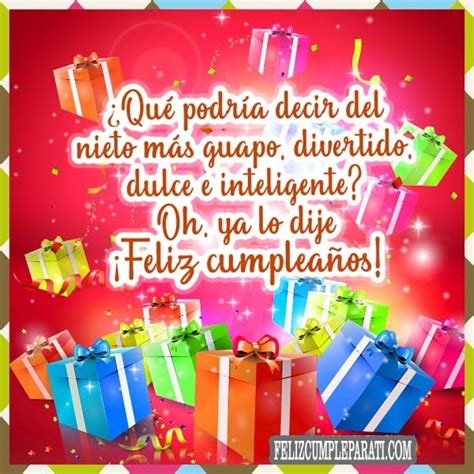 preciosos mensajes de feliz cumpleanos  mi nieto