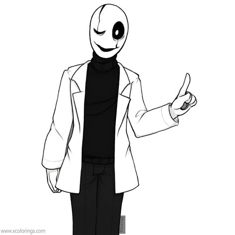 gaster coloring pages  viscerat xcoloringscom